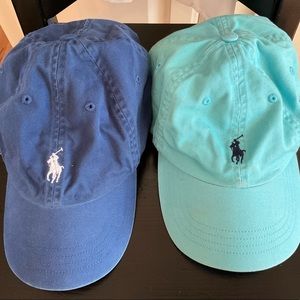 Royal Blue and Light Blue Polo by Ralph Lauren Baseball Hats